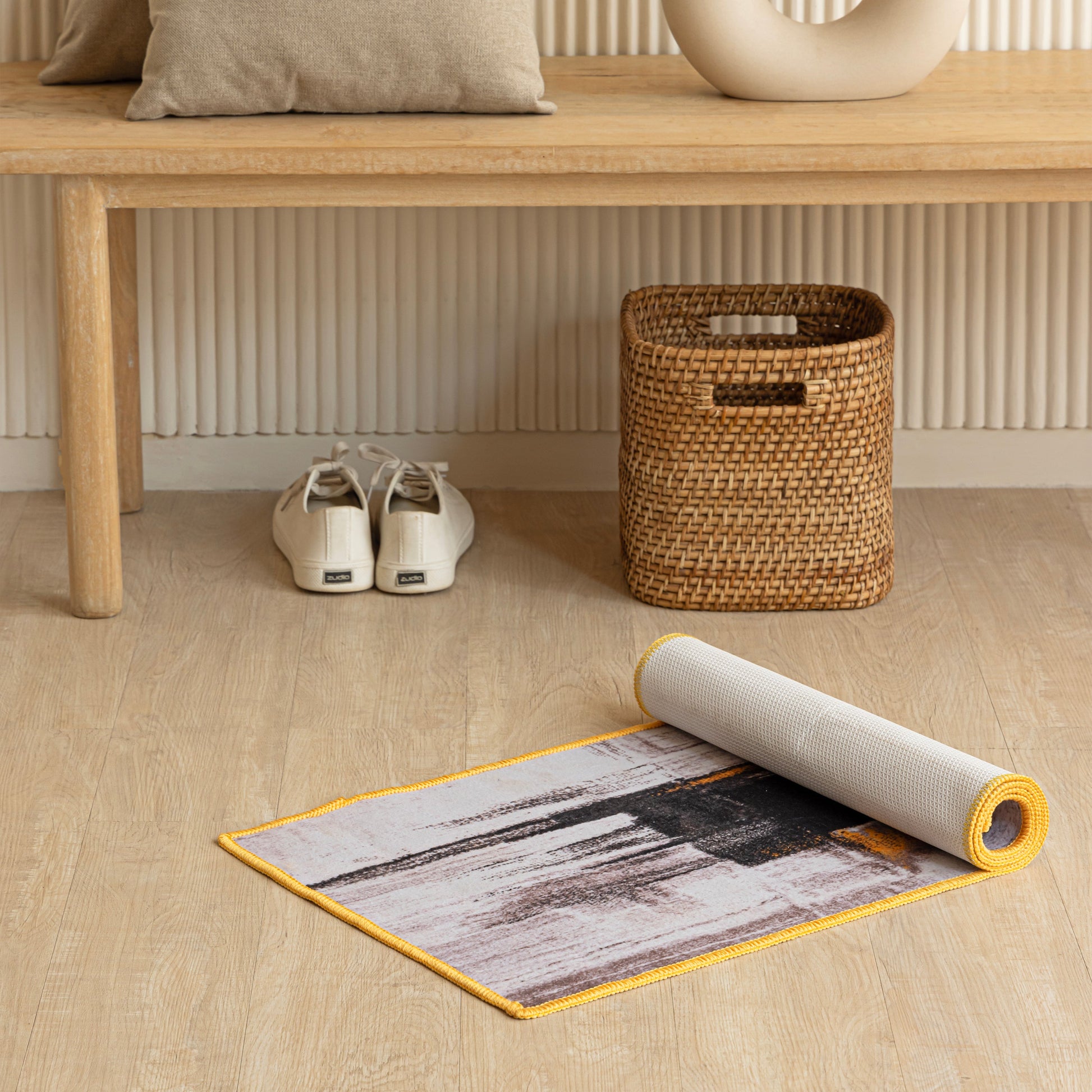 Imprimer Scribble - Digitally Printed Felt Runner Rug (Multicolor)-8