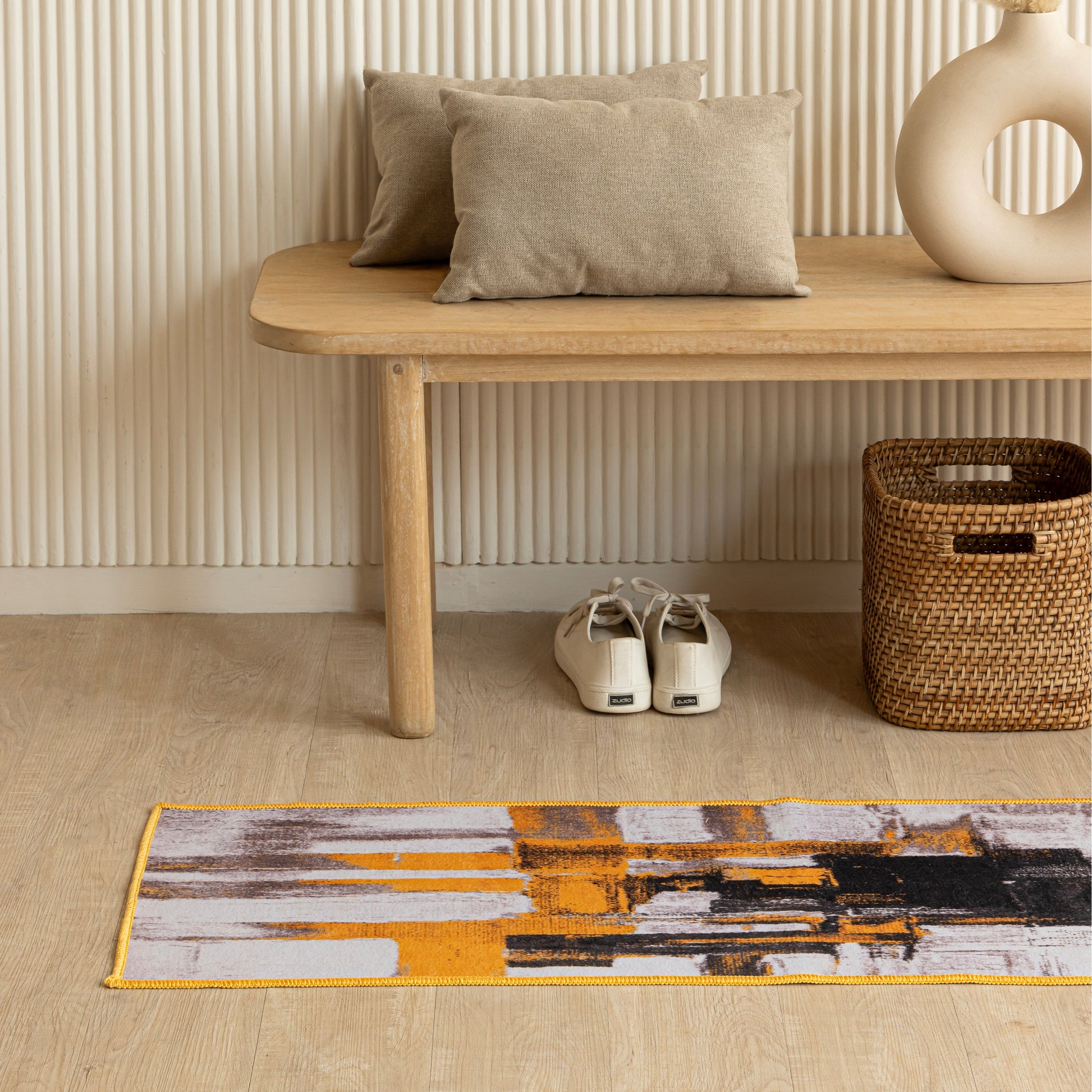 Imprimer Scribble - Digitally Printed Felt Runner Rug (Multicolor)-9