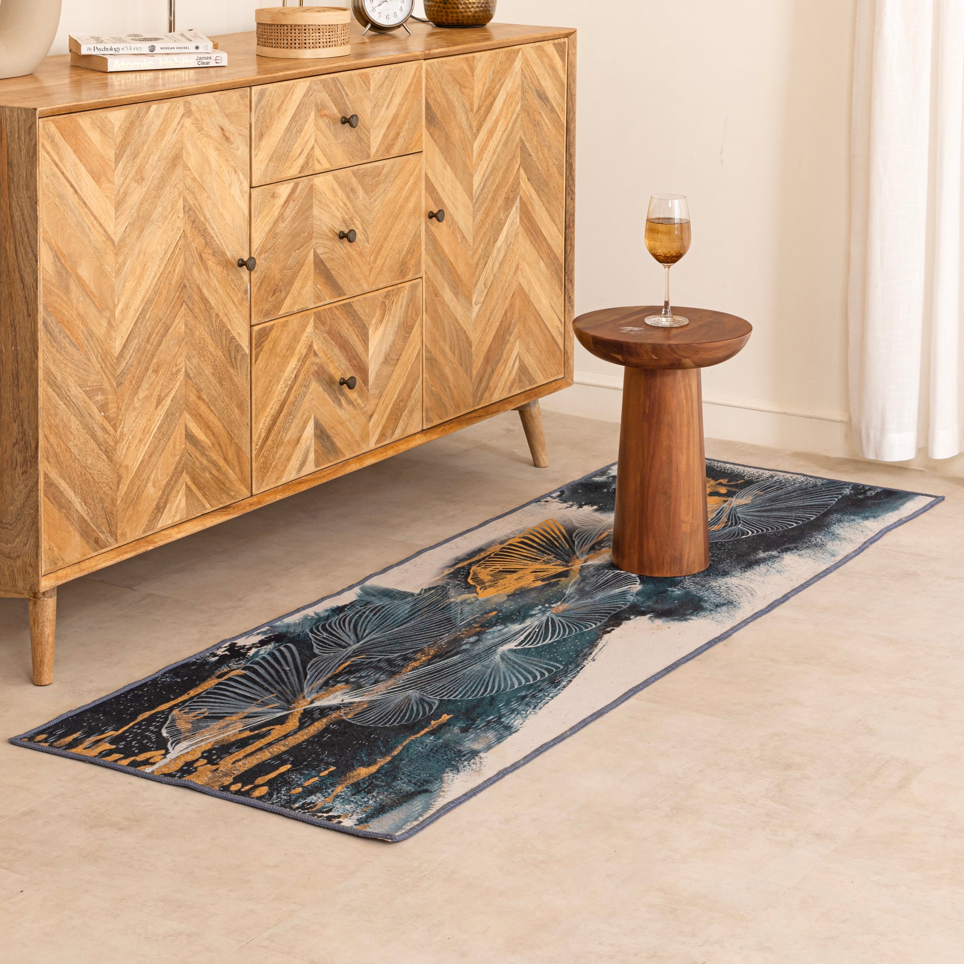 Imprimer Ginkyo - Digitally Printed Felt Runner Rug (Multicolor)-1