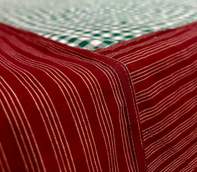 Christmas Cheer, handloom cotton single bedsheet (no pillow covers)-2