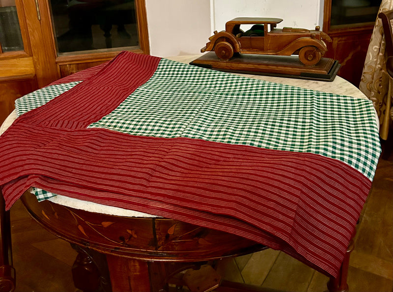 Christmas Cheer, handloom cotton single bedsheet (no pillow covers)-3