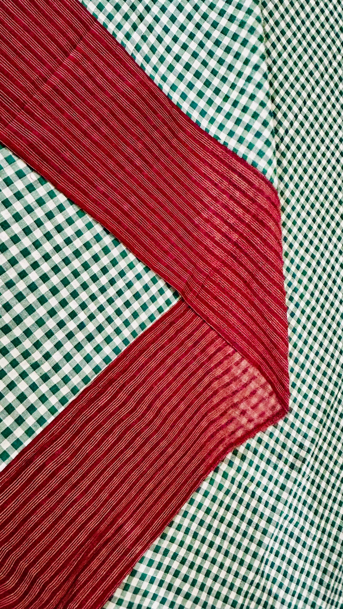 Christmas Cheer, handloom cotton single bedsheet (no pillow covers)-20