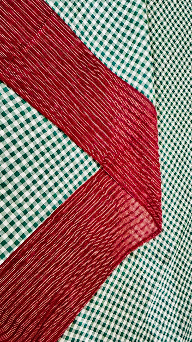 Christmas Cheer, handloom cotton single bedsheet (no pillow covers)-20