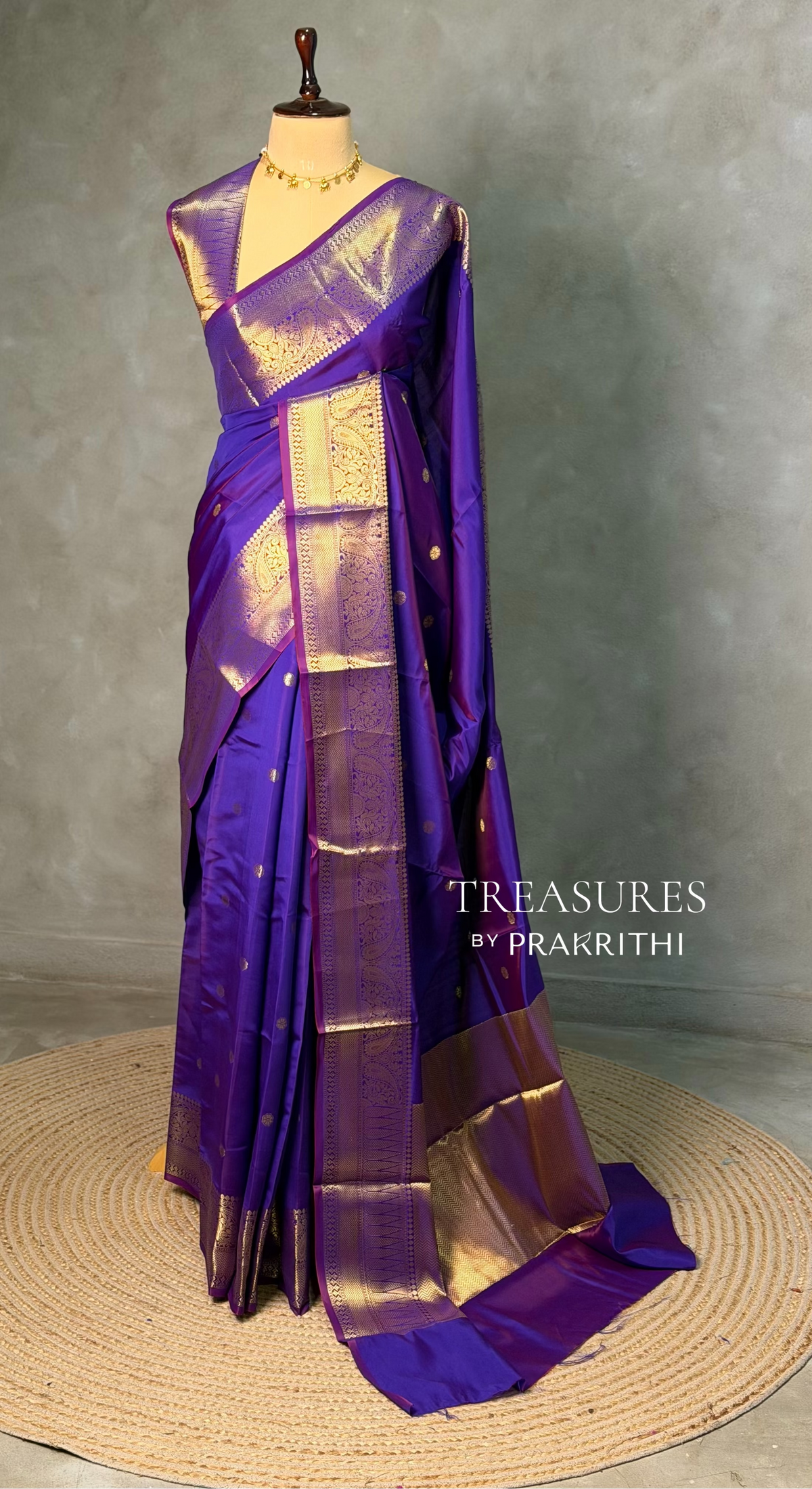 Violet Banarasi silk saree -RUK45C-FAZ