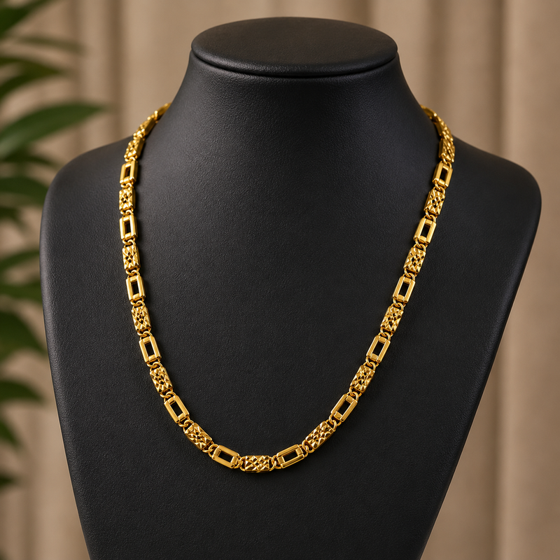 Nawabi Layering Link Chain 22K Gold Plated Men India