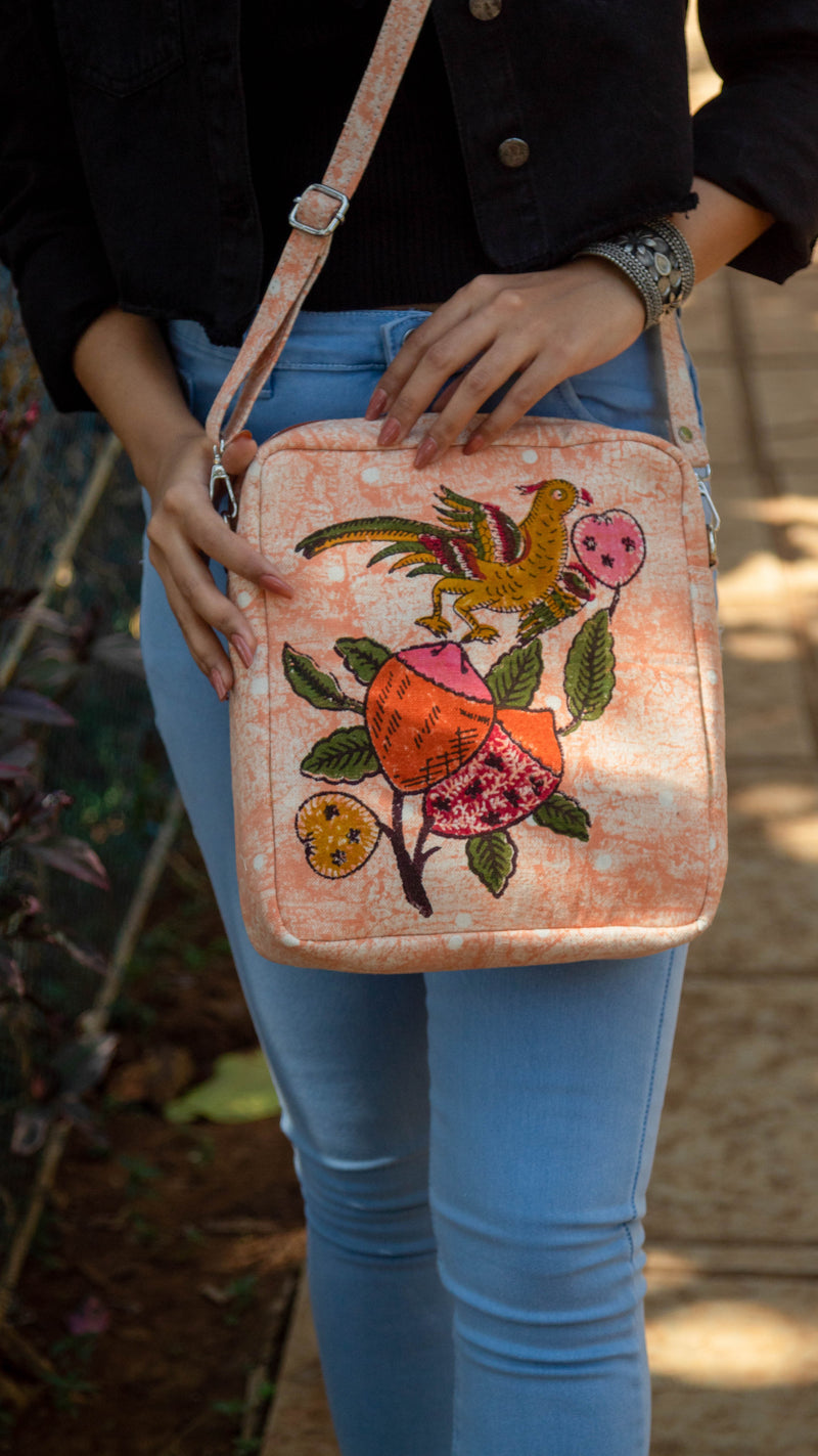 Sling Bag Tree of Life • Peach-10