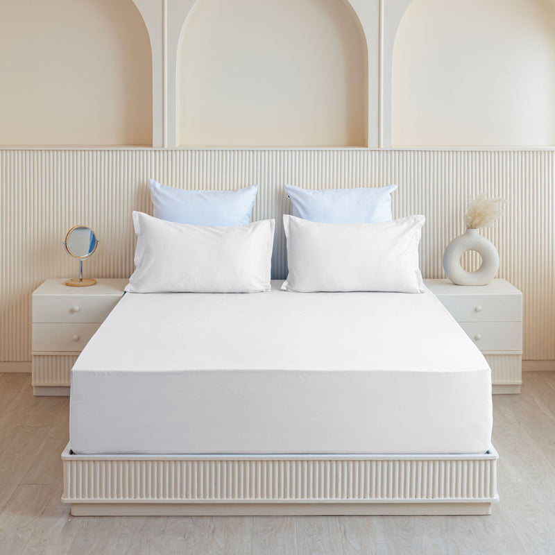 Fort Sublime - Solid Fitted Bedsheet (White)-2