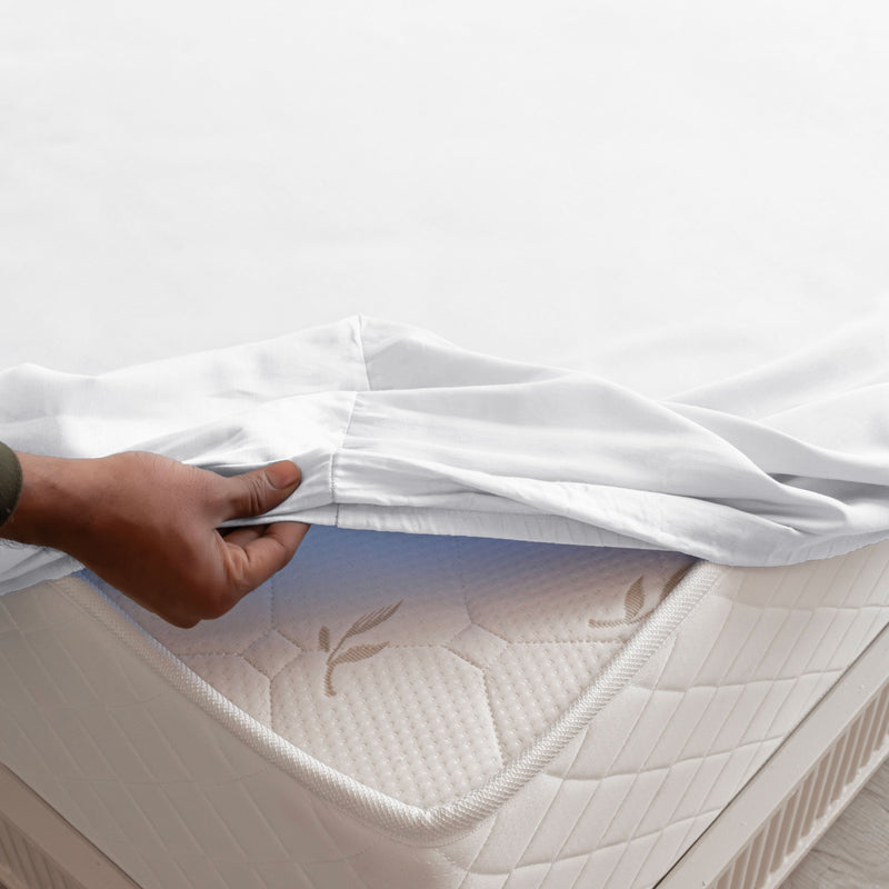 Fort Sublime - Solid Fitted Bedsheet (White)-3