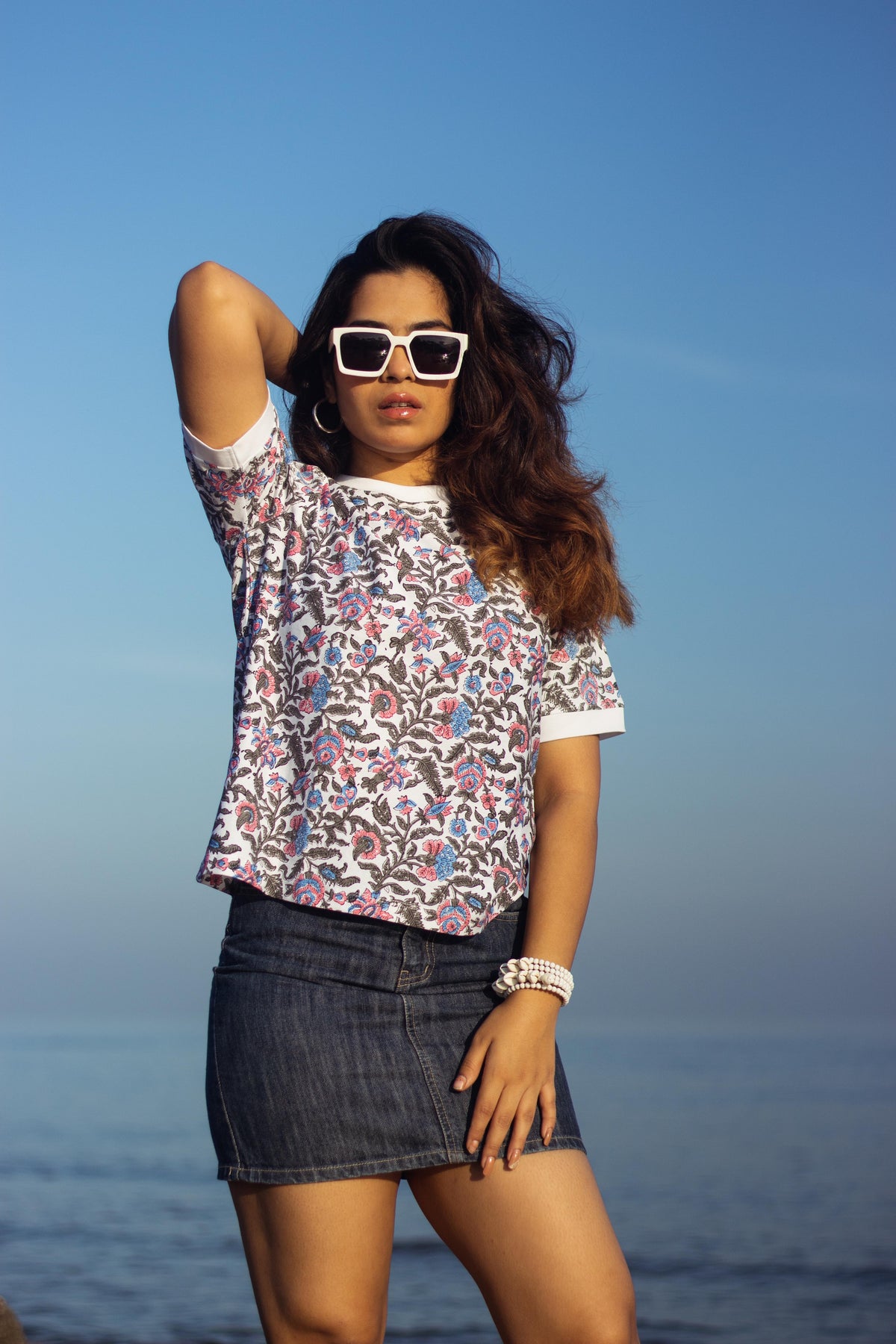 Block Printed T-shirt - Jaipuri Jaal-5