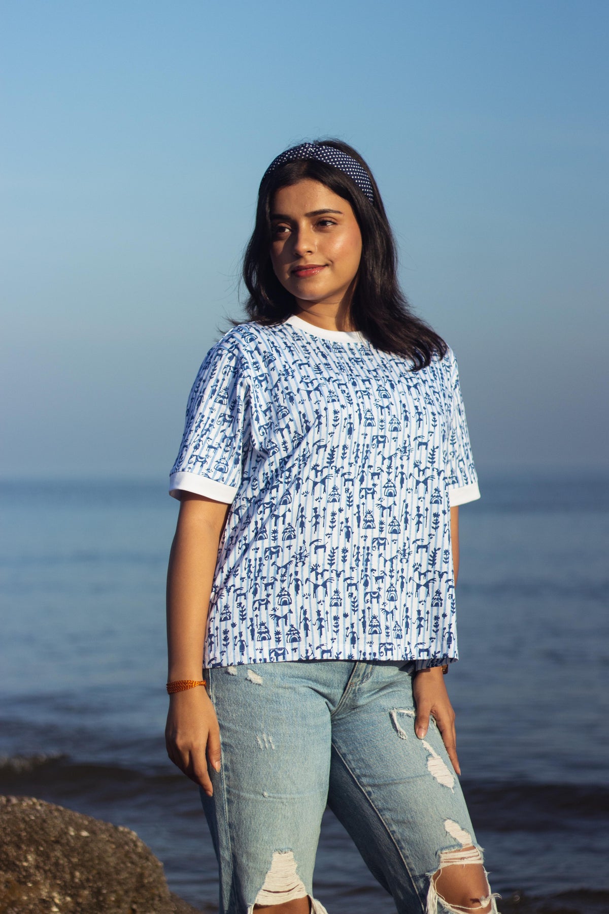 Block Printed T-shirt - Tribal Print-1