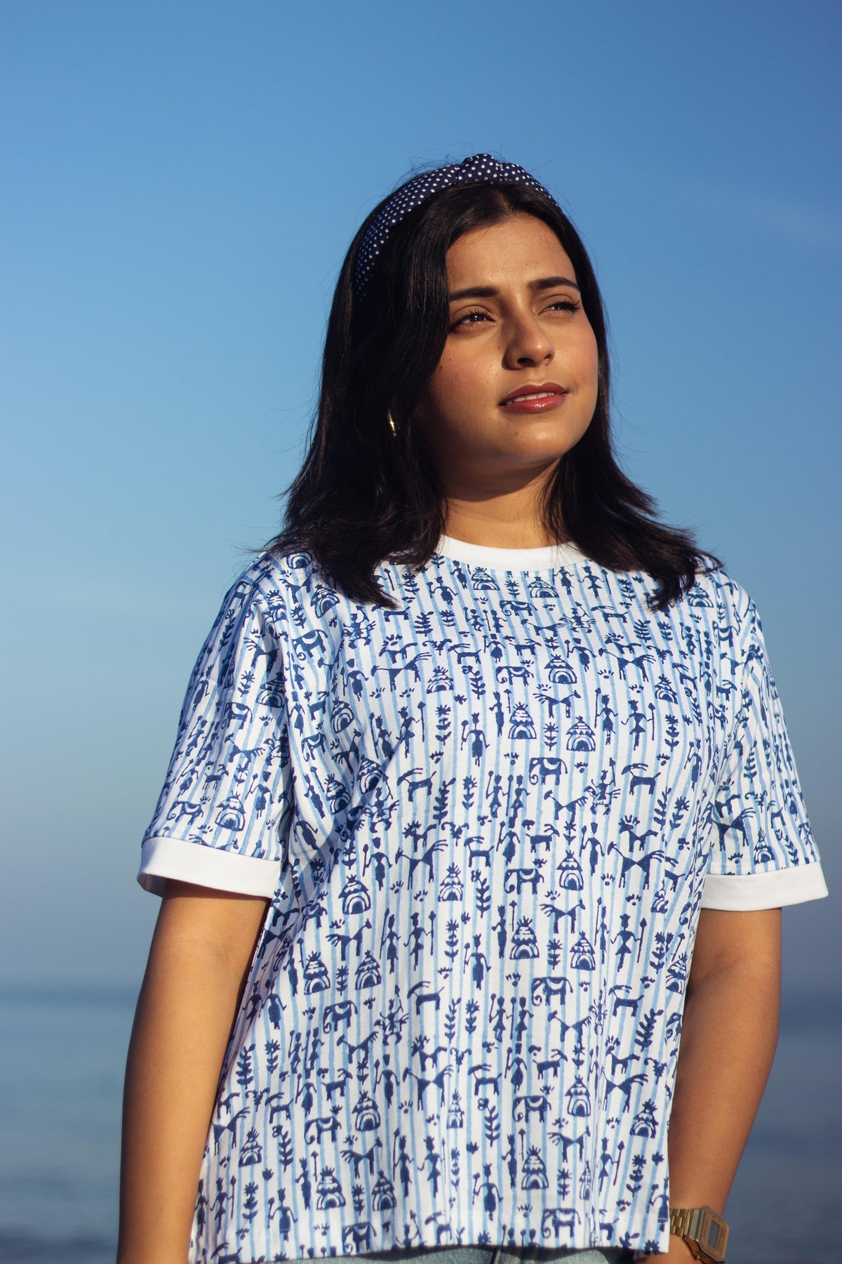 Block Printed T-shirt - Tribal Print