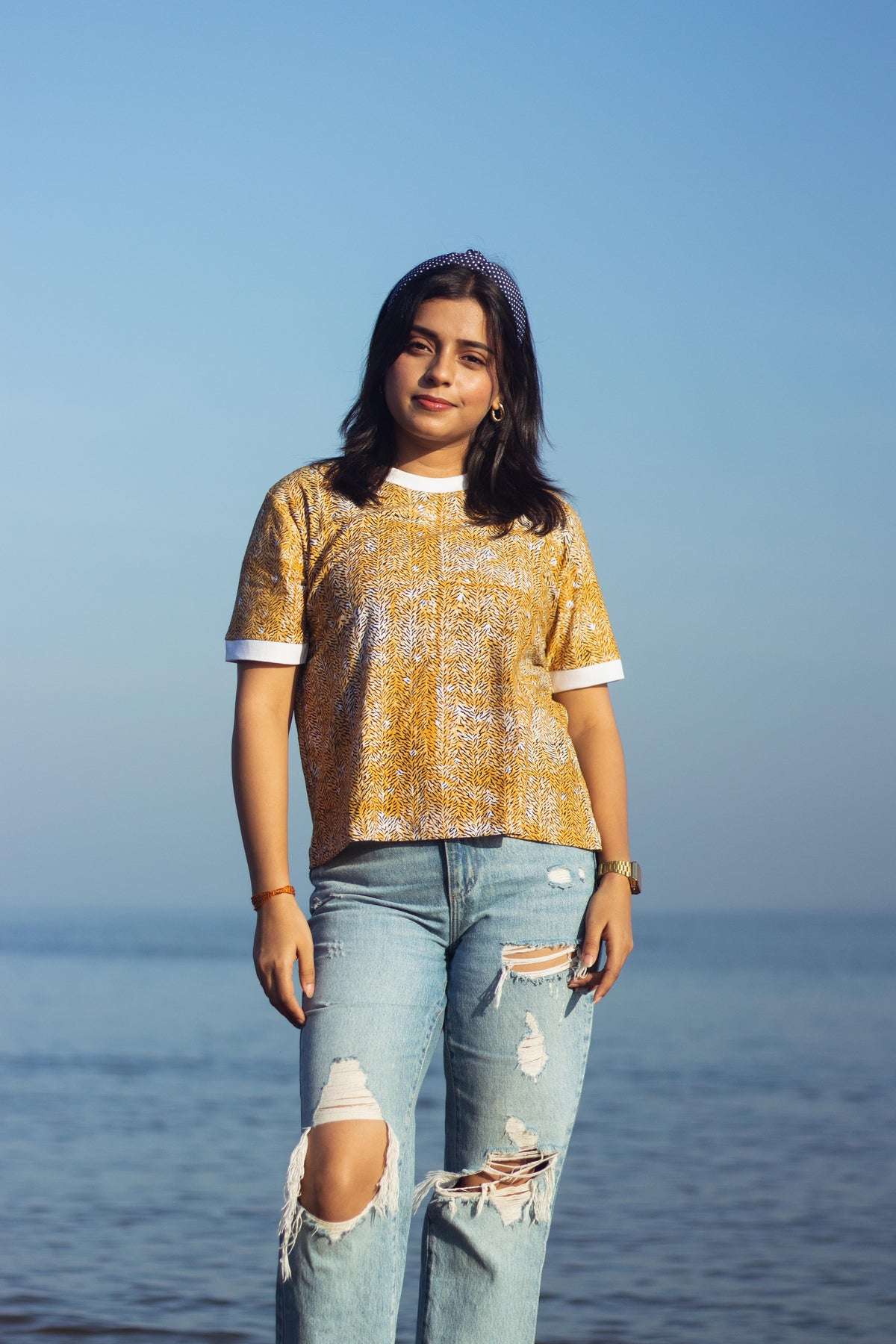 Block Printed T-shirt - Tiger Print-1