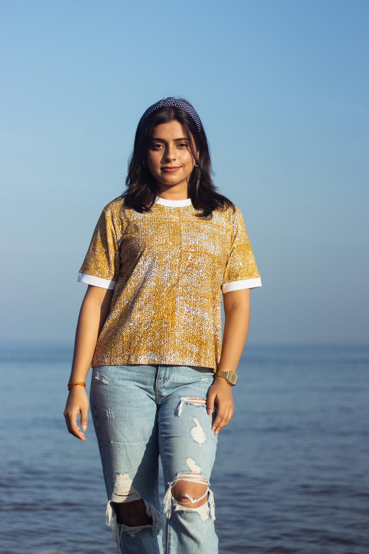 Block Printed T-shirt - Tiger Print-4