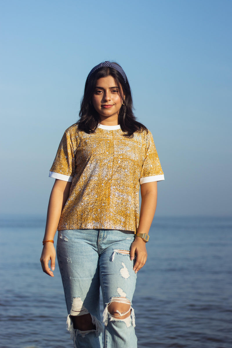 Block Printed T-shirt - Tiger Print-4