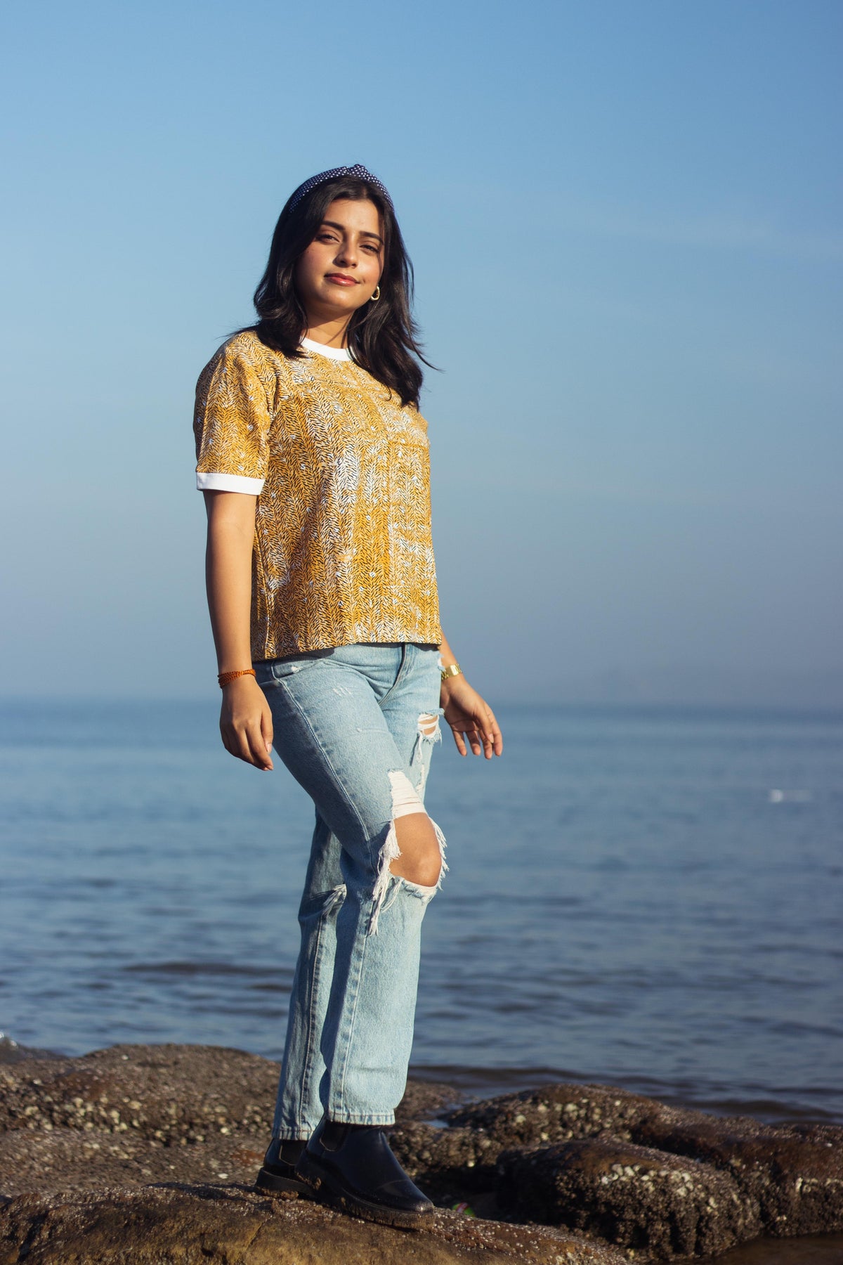 Block Printed T-shirt - Tiger Print-5