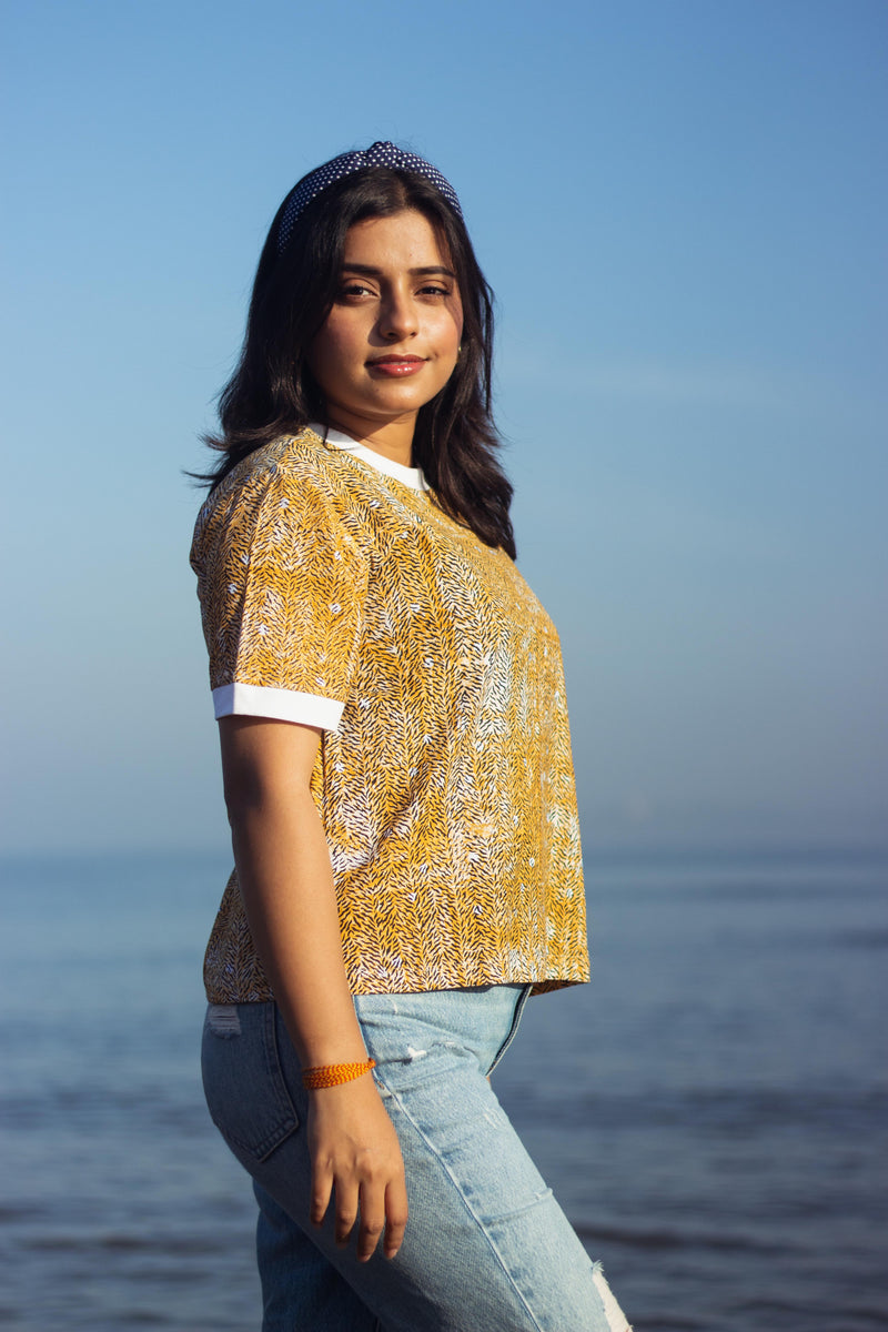 Block Printed T-shirt - Tiger Print-3