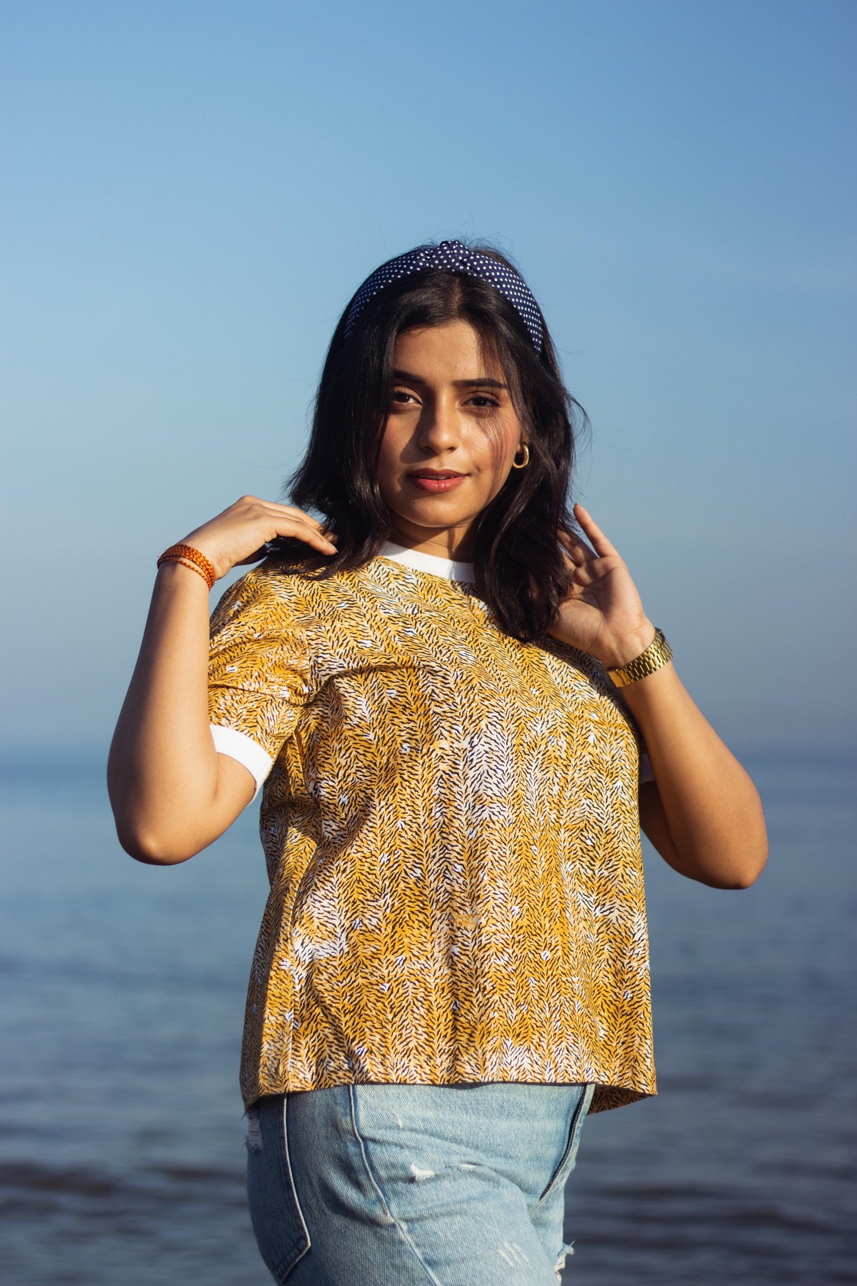 Block Printed T-shirt - Tiger Print