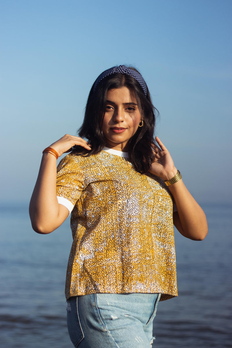 Block Printed T-shirt - Tiger Print-2