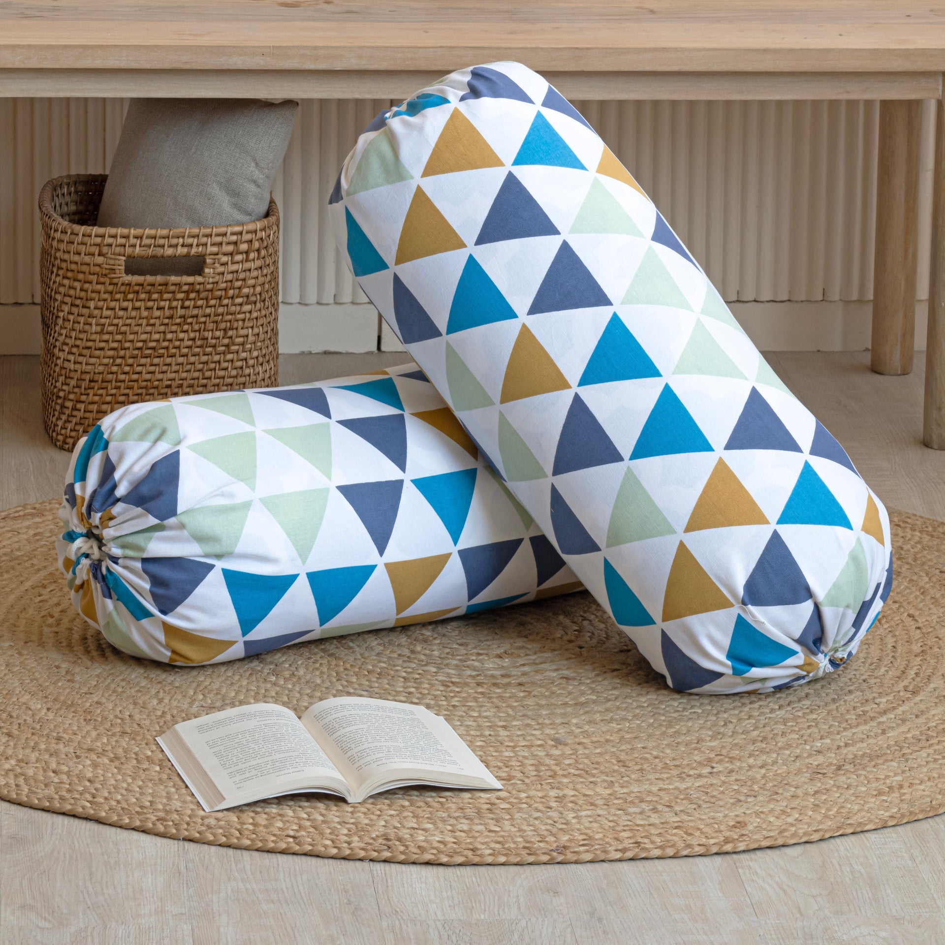 Imprimer Diamond - Printed Bolster Cover (Multicolor)