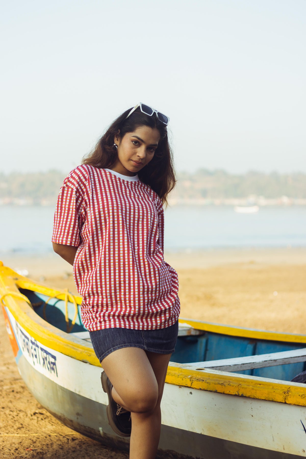 100% Cotton Hand Block Printed Boyfriend T-shirt-5