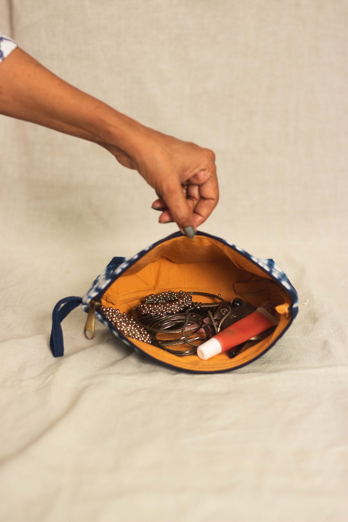 Cotton Pouch • Indigo Delight-5