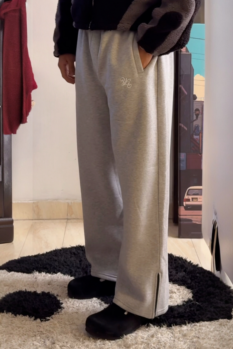 FLARED SWEATPANTS - GREY