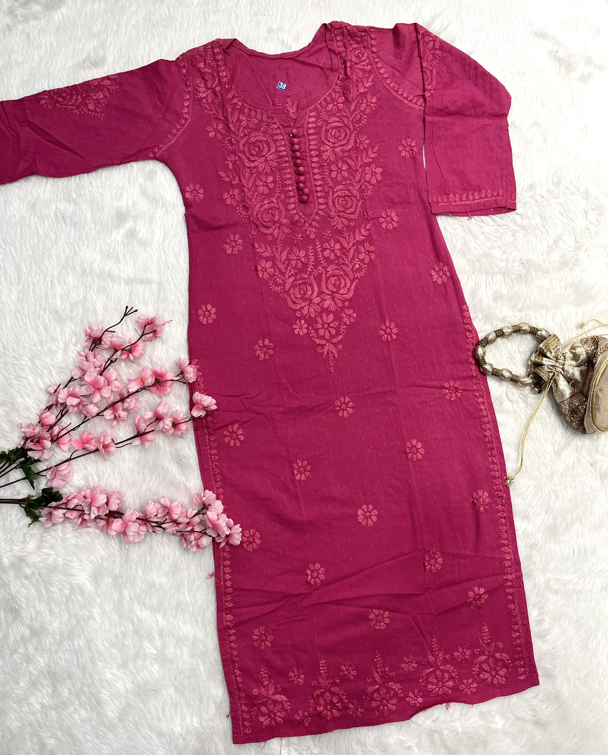 Zainab | Chikankari Dobby Long Kurti