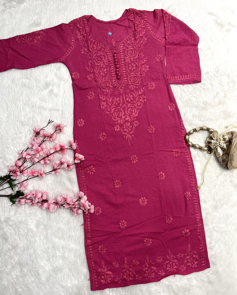 Zainab | Chikankari Dobby Long Kurti