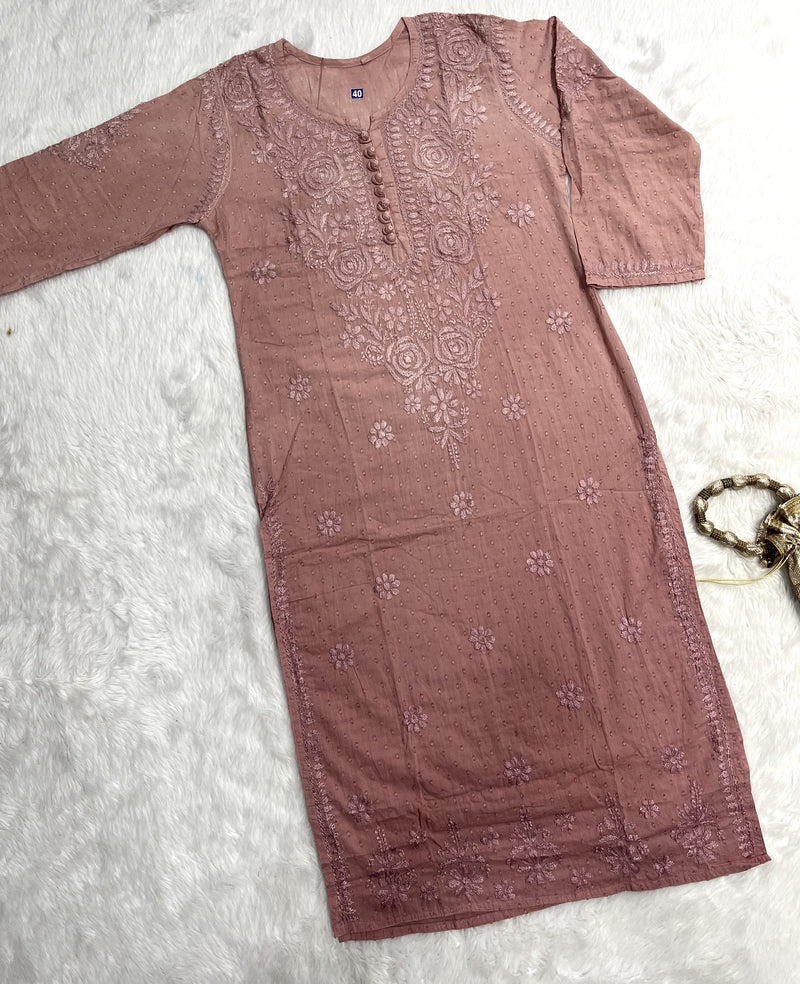 Zainab | Chikankari Dobby Long Kurti
