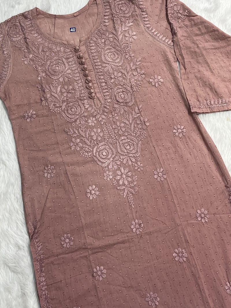 Zainab | Chikankari Dobby Long Kurti