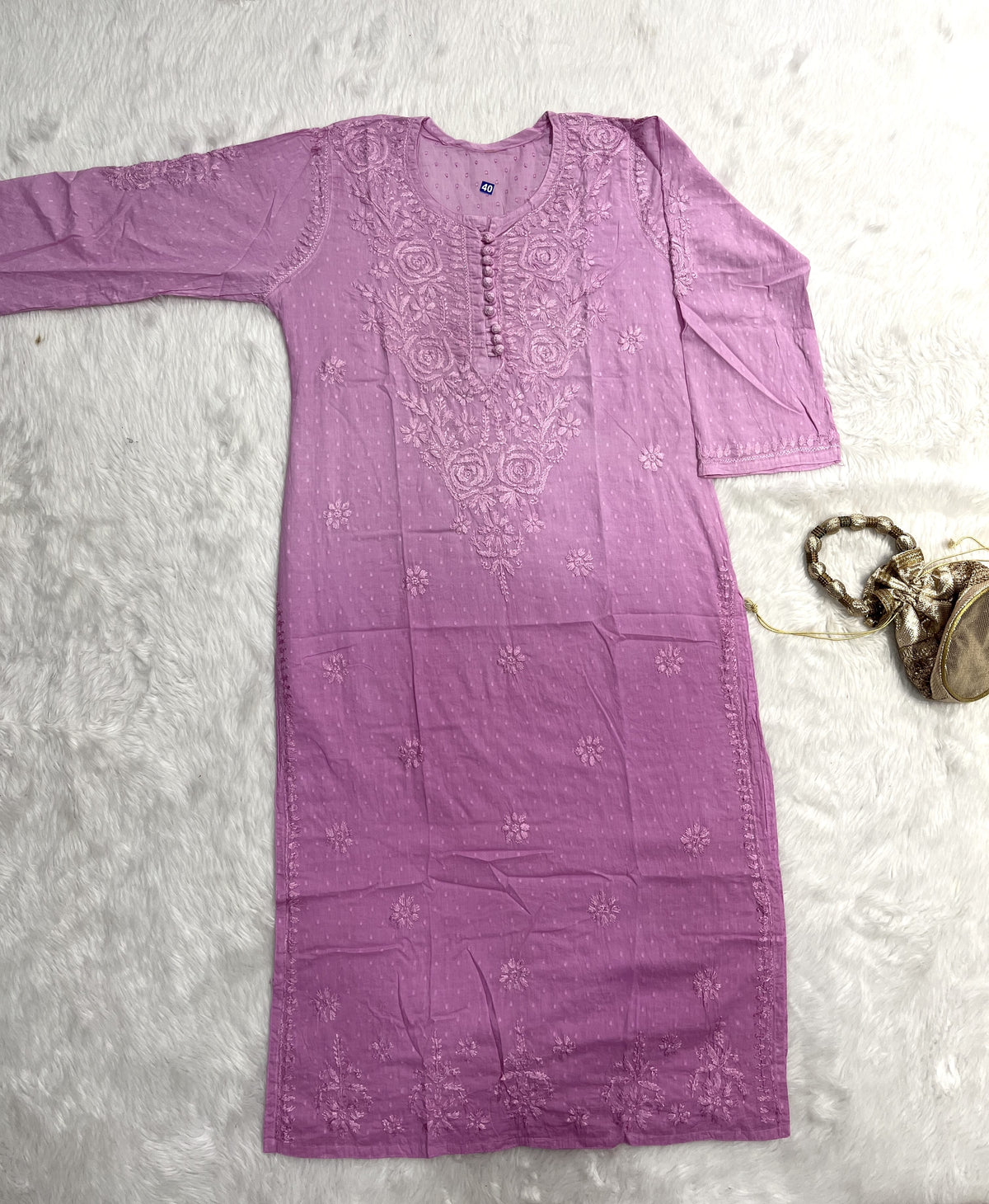 Zainab | Chikankari Dobby Long Kurti