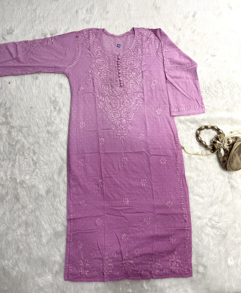 Zainab | Chikankari Dobby Long Kurti