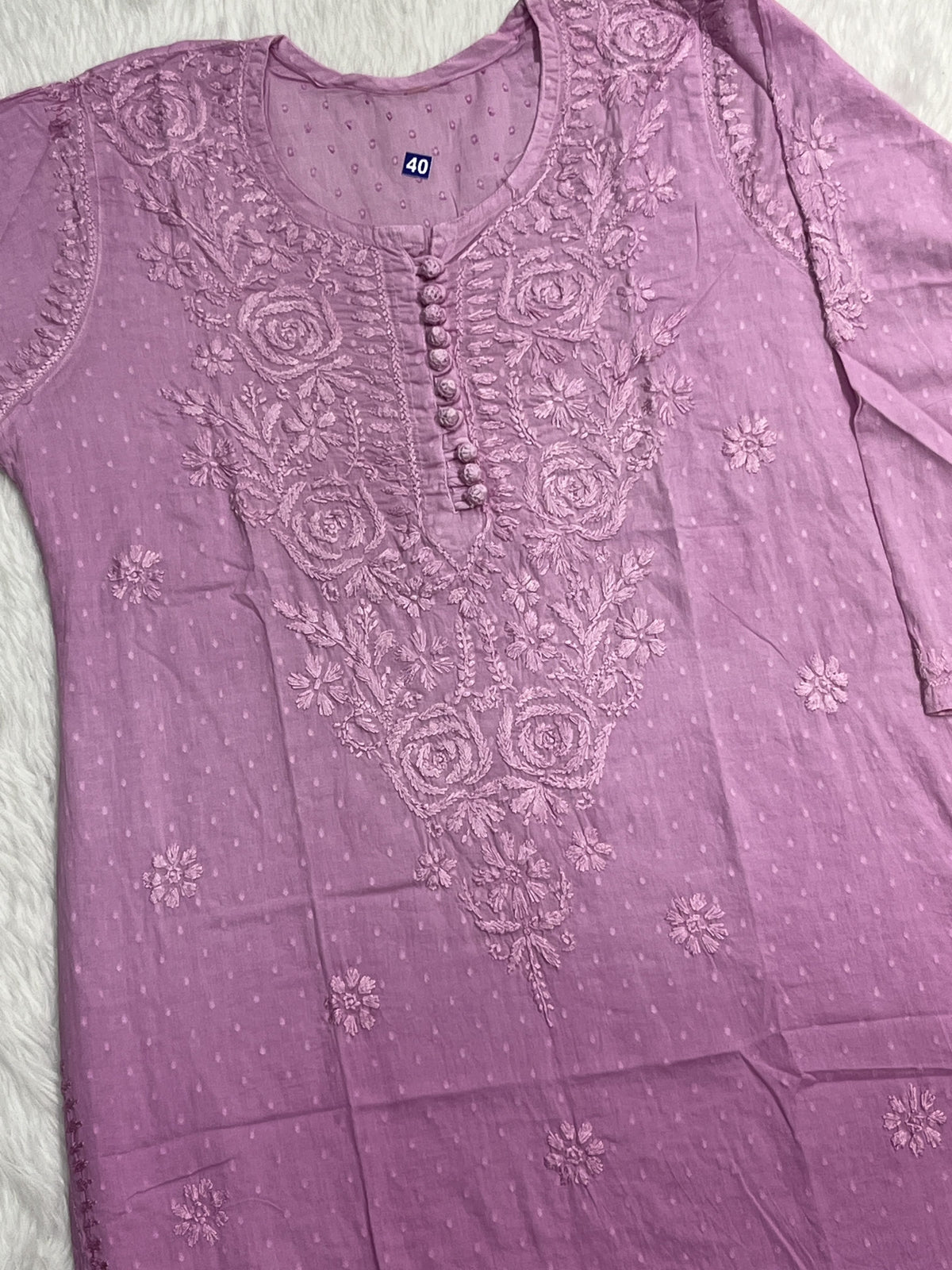 Zainab | Chikankari Dobby Long Kurti