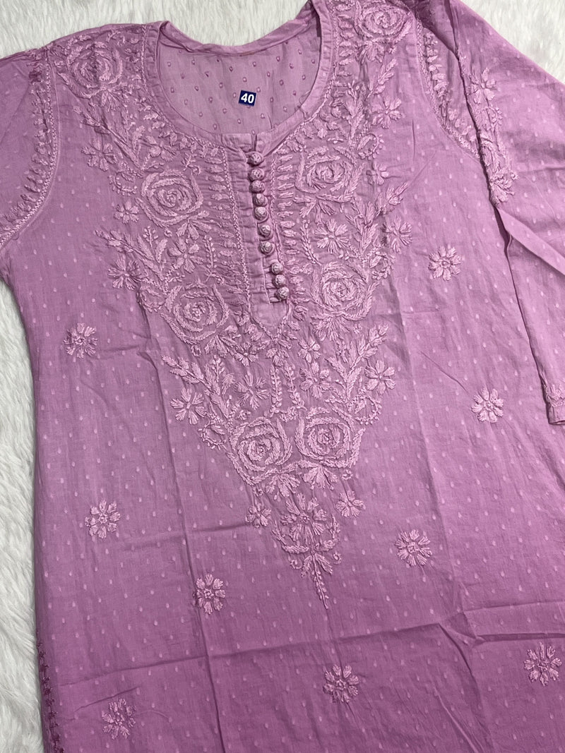 Zainab | Chikankari Dobby Long Kurti