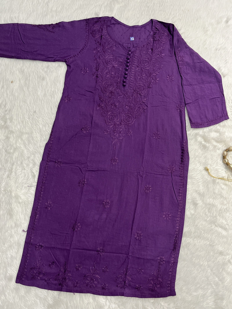 Zainab | Chikankari Dobby Long Kurti