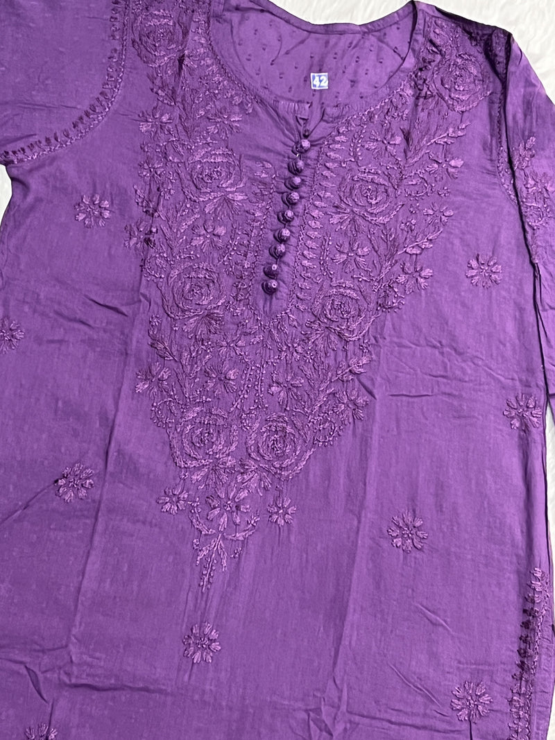 Zainab | Chikankari Dobby Long Kurti