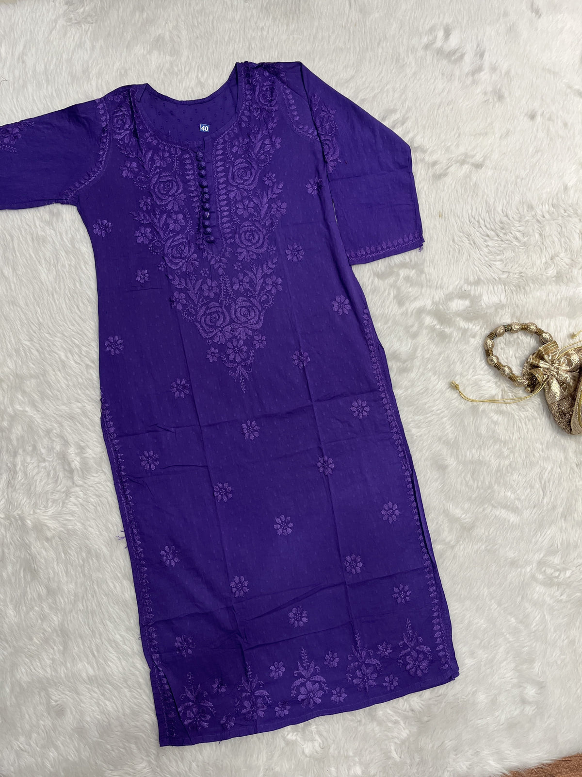 Zainab | Chikankari Dobby Long Kurti