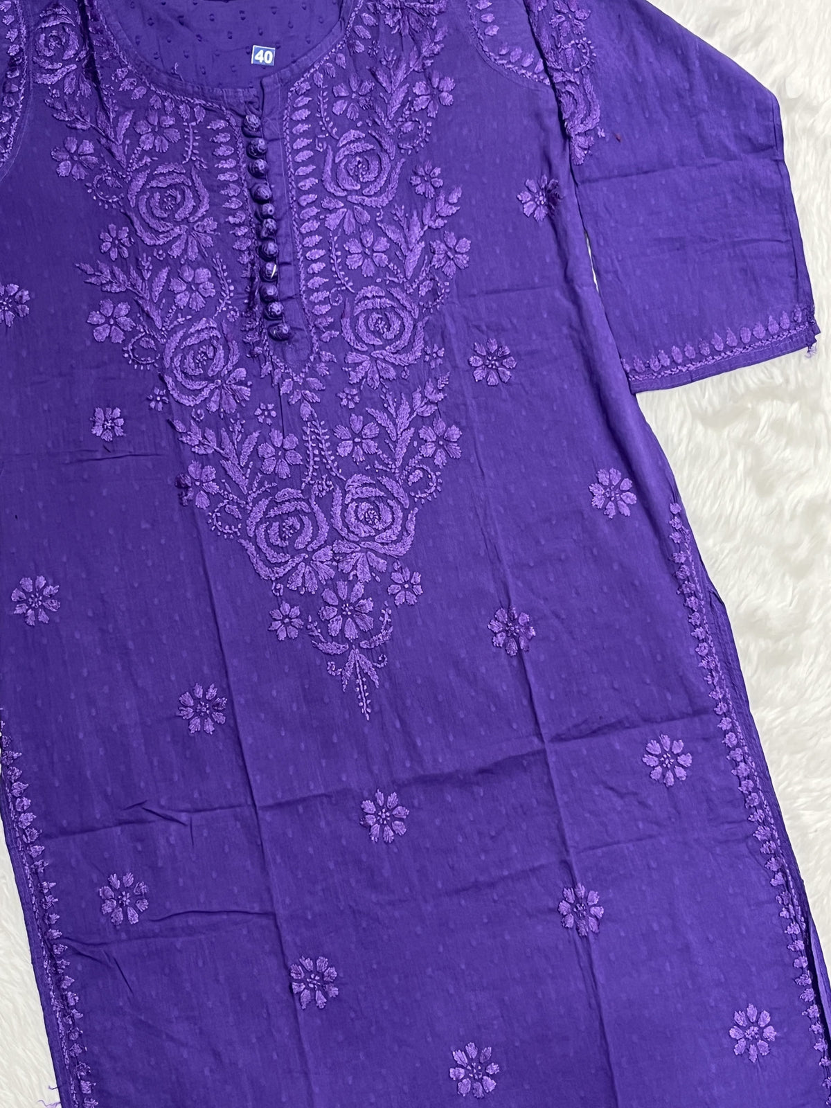 Zainab | Chikankari Dobby Long Kurti