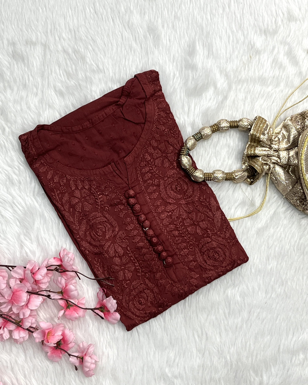 Zainab | Chikankari Dobby Long Kurti