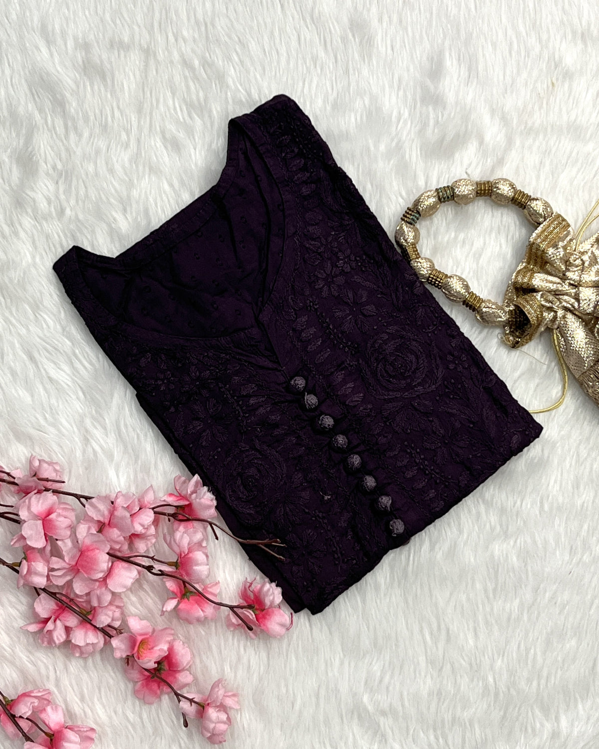 Zainab | Chikankari Dobby Long Kurti