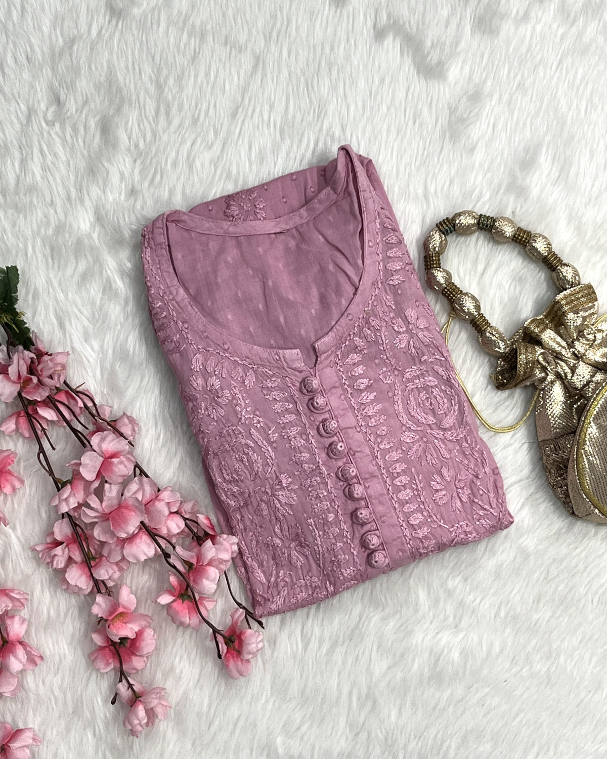 Zainab | Chikankari Dobby Long Kurti