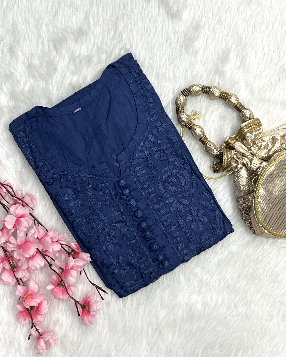 Zainab | Chikankari Dobby Long Kurti