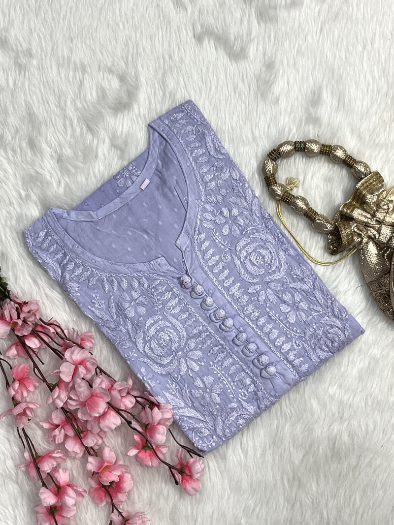 Zainab | Chikankari Dobby Long Kurti
