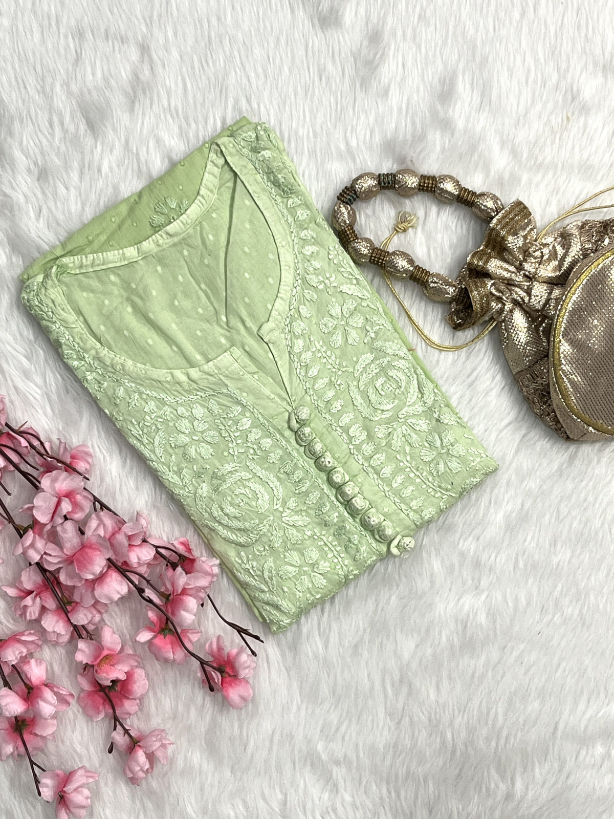 Zainab | Chikankari Dobby Long Kurti