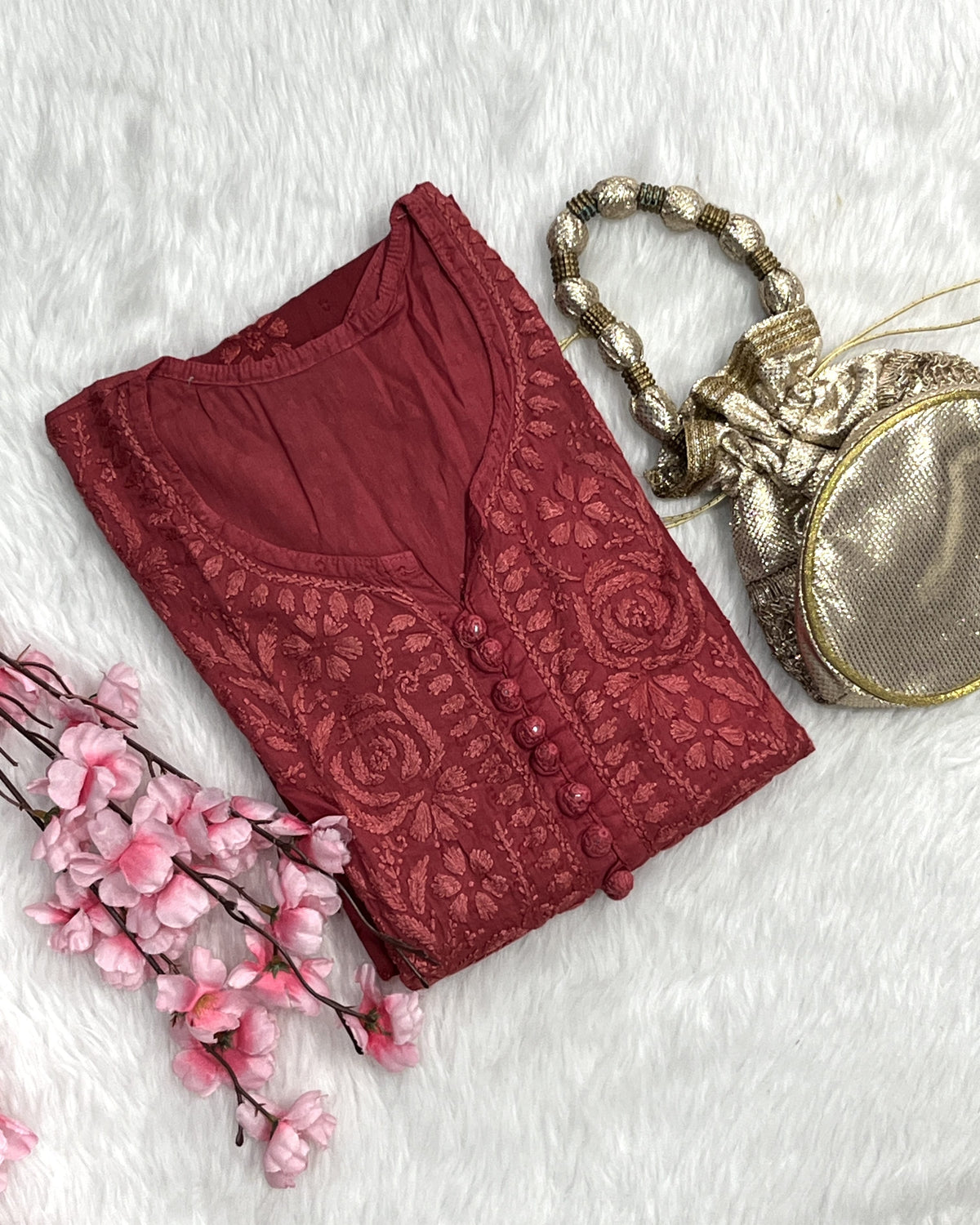 Zainab | Chikankari Dobby Long Kurti