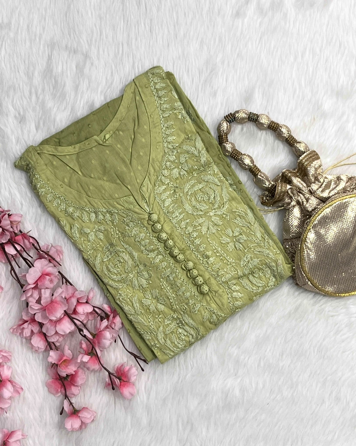 Zainab | Chikankari Dobby Long Kurti