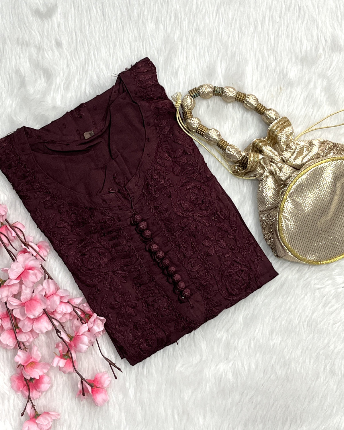 Zainab | Chikankari Dobby Long Kurti