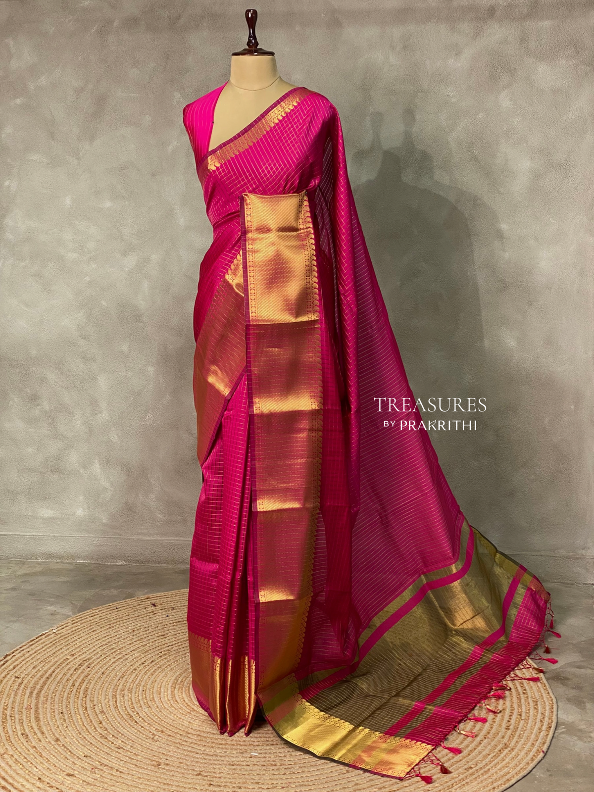 Rani Pink banarasi silk  saree - AISHDD-RUK