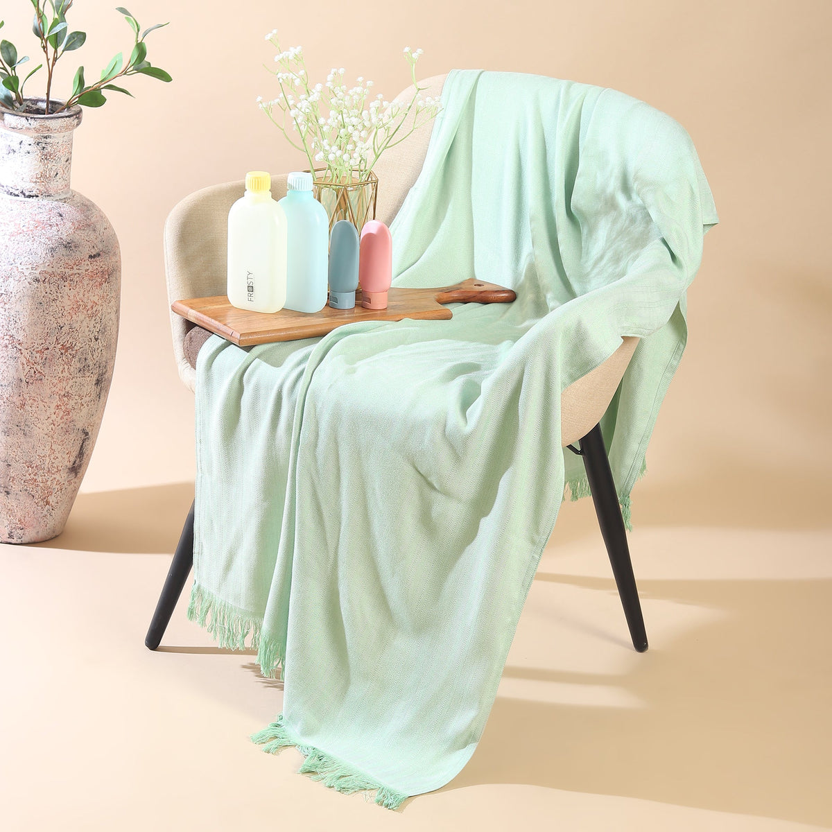 Naturefab Organic Bamboo Luxury Bath Towel Green-2