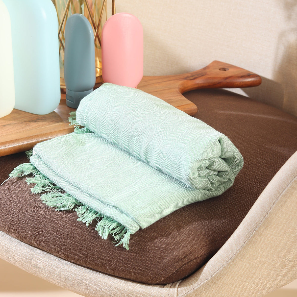 Naturefab Organic Bamboo Luxury Bath Towel Green-1